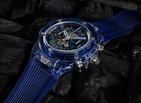 hublot blue dial watch|Hublot big bang sapphire.